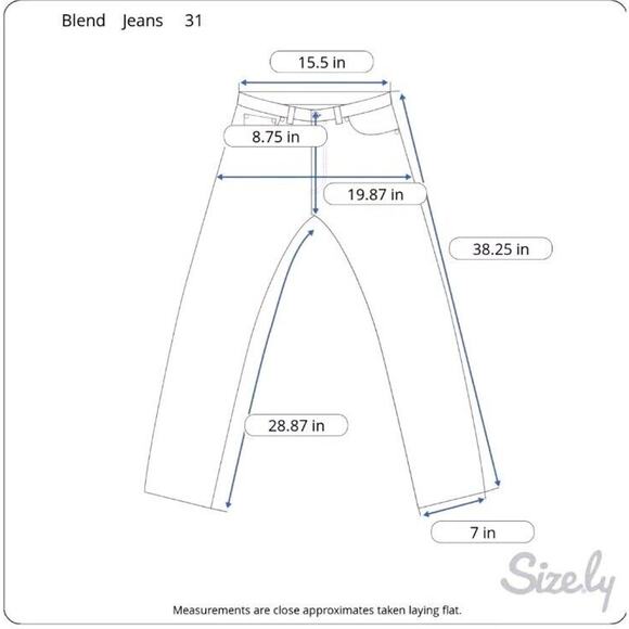 Blend Denim Mens Tornado Button Fly Straight Jeans Size 31 x 30 Short Low Rise - Picture 2 of 14